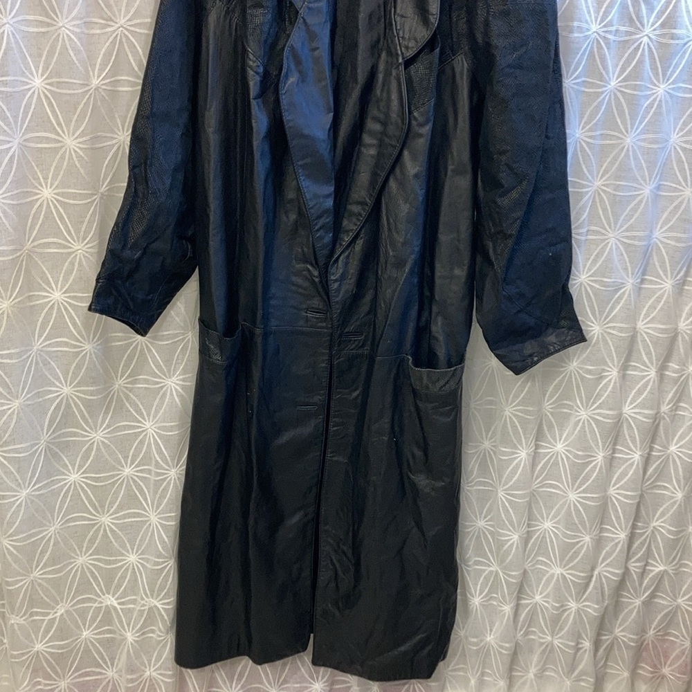Vintage G-III Leather Fashions Long Leather Jacket - Picture 2 of 14